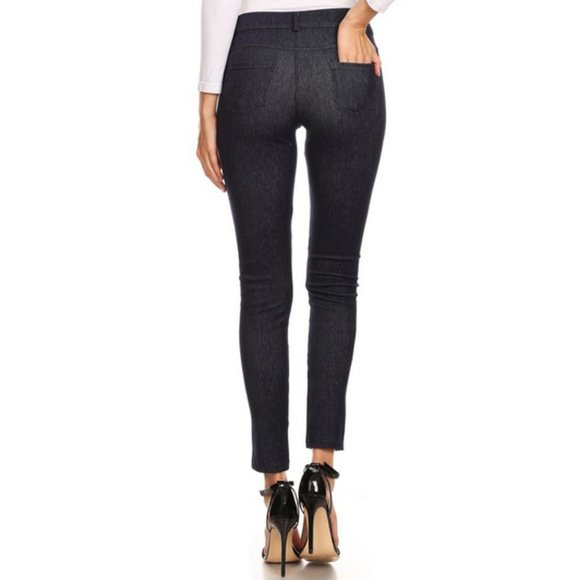 5 Pocket Soft Skinny Denim Jeggings - Picture 4 of 6